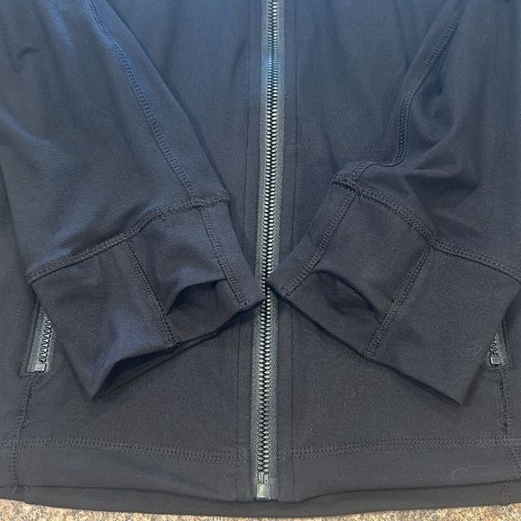 Rae Mode Zip Up Long Sleeve Jacket Black Slightly Cropped Womens Size XL - Picture 9 of 12